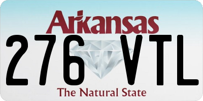 AR license plate 276VTL