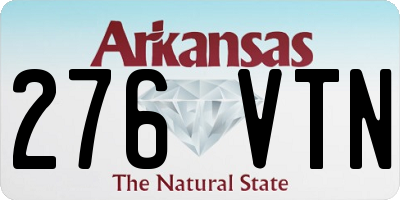 AR license plate 276VTN