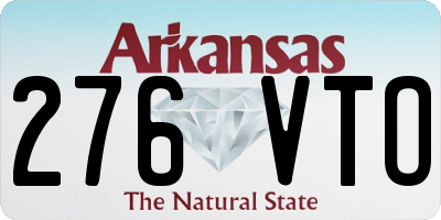 AR license plate 276VTO