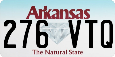 AR license plate 276VTQ
