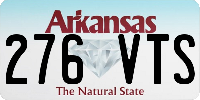 AR license plate 276VTS