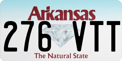 AR license plate 276VTT