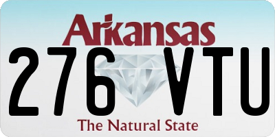 AR license plate 276VTU