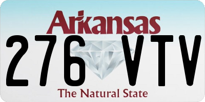AR license plate 276VTV