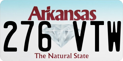 AR license plate 276VTW