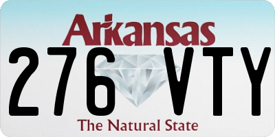 AR license plate 276VTY