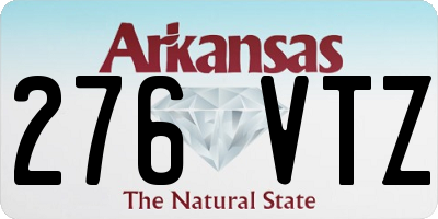 AR license plate 276VTZ