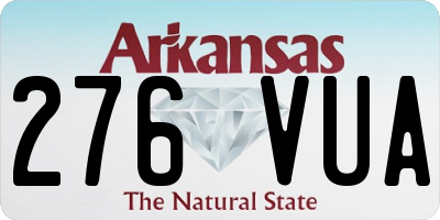 AR license plate 276VUA