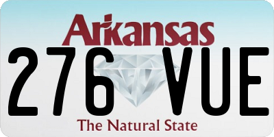 AR license plate 276VUE
