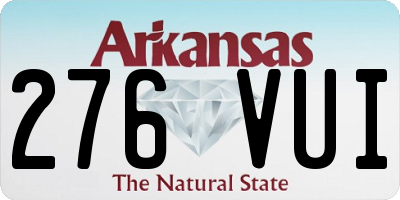 AR license plate 276VUI