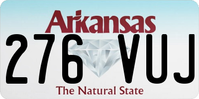 AR license plate 276VUJ