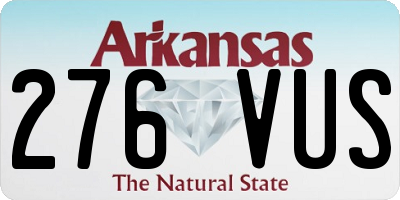 AR license plate 276VUS
