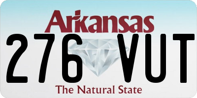 AR license plate 276VUT