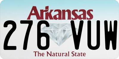 AR license plate 276VUW