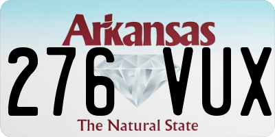 AR license plate 276VUX