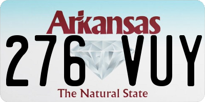 AR license plate 276VUY