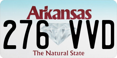 AR license plate 276VVD