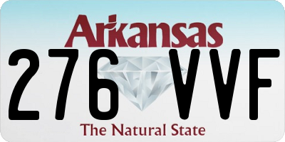 AR license plate 276VVF