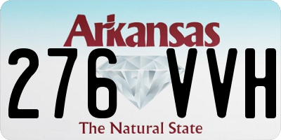 AR license plate 276VVH