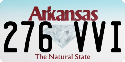 AR license plate 276VVI