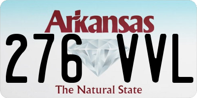 AR license plate 276VVL