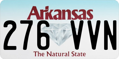 AR license plate 276VVN