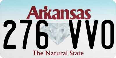 AR license plate 276VVO