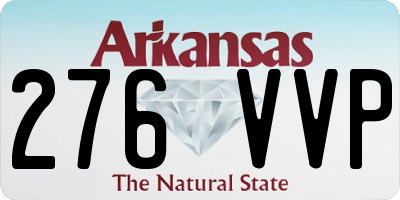 AR license plate 276VVP
