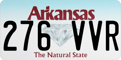 AR license plate 276VVR