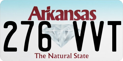 AR license plate 276VVT