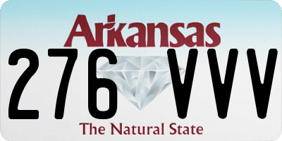 AR license plate 276VVV
