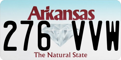 AR license plate 276VVW