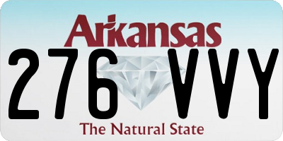 AR license plate 276VVY