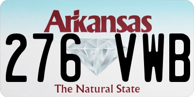 AR license plate 276VWB