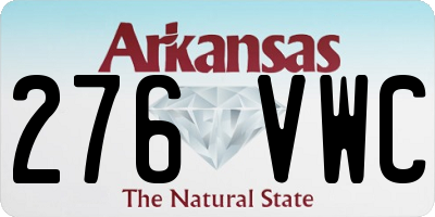 AR license plate 276VWC