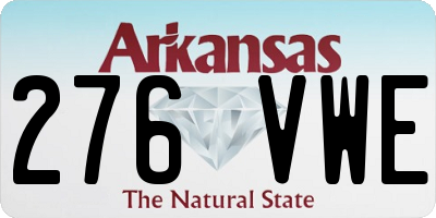 AR license plate 276VWE