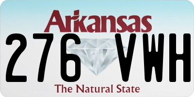 AR license plate 276VWH