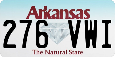 AR license plate 276VWI