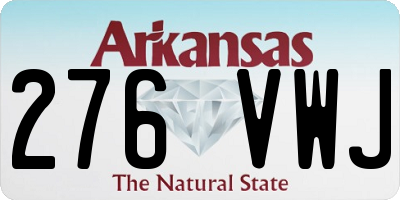 AR license plate 276VWJ