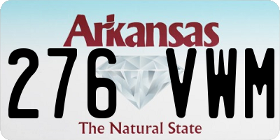 AR license plate 276VWM