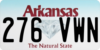 AR license plate 276VWN