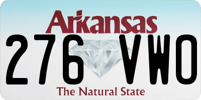 AR license plate 276VWO