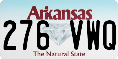 AR license plate 276VWQ