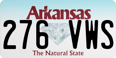 AR license plate 276VWS