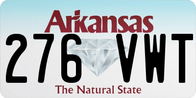 AR license plate 276VWT