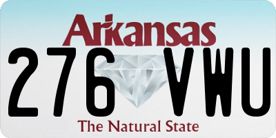 AR license plate 276VWU