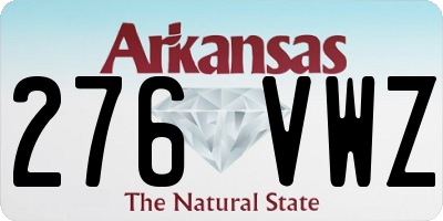 AR license plate 276VWZ