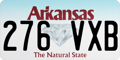AR license plate 276VXB