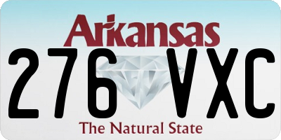 AR license plate 276VXC