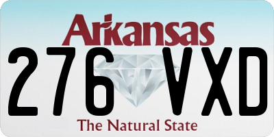 AR license plate 276VXD